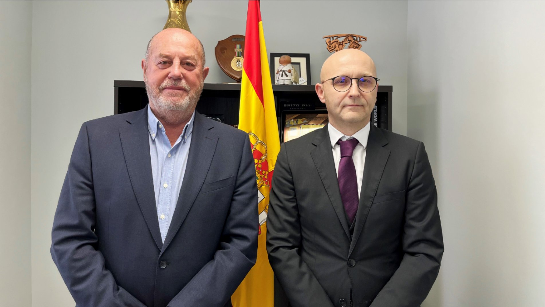 WKF President Antonio Espins Welcomes Blaz Zibret of Slovenia in Madrid